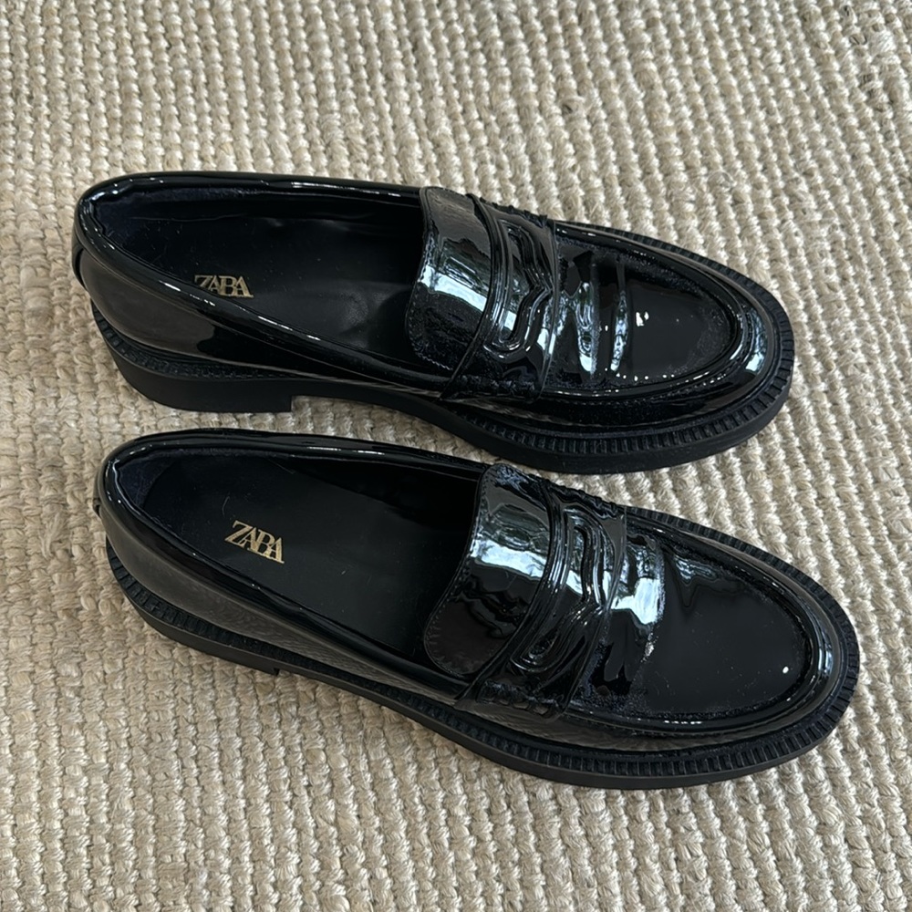Zara Patent Loafers NEVER WORN